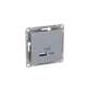Механизм розетки USB-A+С, алюминий Эпика EKF