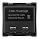 Розетка USB A+C, 2.1А, 2 гнезда, без индикатора, черная, матовая EKF
