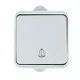 Прага Кнопка звонка 1-клавишная 10А IP44 белая EKF