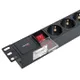 Блок розеток PDU TERACOM PRO 19" 1U 10А/250В 8 розеток Schuko с выключателем без шнура питания входной разъем C14 корпус алюминий черный