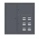 Щит этажный 6 кв. слаботочка слева RAL7016 (1000х950х150) EKF PROxima