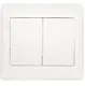 София Выключатель 2-клавишный,10А, белый EKF Simple