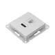 Механизм розетки HDMI+RJ45 (cat5), алюминий Эпика EKF
