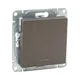 Механизм выключателя, одноклавишный, с подсветкой, мокко Эпика EKF