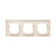 3 - местная рамка, IP44, кремовая, пластик Эпика EKF
