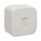 Минск Розетка RJ-45 1-местная, ОП 1А, 120В, белая EKF Basic