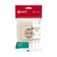 Розетка 1-местная СП с/з Минск 16А бежевая с защ. штор. с USB 1А EKF