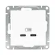Механизм розетки USB-C - 2шт, белый Эпика EKF