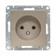 Механизм розетки, 16А, без заземления, без шторок, шампань Эпика EKF