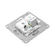 Механизм розетки TV+RJ45 (cat5), алюминий Эпика EKF