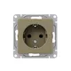 Механизм розетки, 16А, с заземлением, без шторок, шампань Эпика EKF