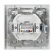 Минск Розетка RJ-45 1-местная СП белая EKF
