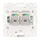 Стокгольм Механизм розетки RJ-45 2-местной белый EKF