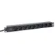 Блок розеток PDU TERACOM PRO 19" 1U 16А/250В 9 розеток Schuko шнур питания длиной 2 метра сечение 3x1,5 мм2 вилка Schuko корпус алюминий черный
