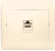 Розетка RJ-45 1-мест. 1А 120В беж. София EKF Simple