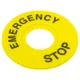 Табличка для кнопок 22 мм "EMERGENCY STOP" EKF