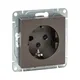 Механизм розетки, 16А, с заземлением, без шторок, мокко Эпика EKF