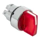 Исполнительный механизм переключателя ХB4 красный на 2 положения с фиксацией, с подсветкой с короткой ручкой IP65 EKF