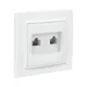 Розетка RJ-45 2-местная СП Минск белая EKF