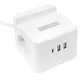 Удлинитель "Куб" 2 гнезда 1USB + 2Type C с быстрой зарядкой, подставкой под телефон и ночником 1,3 метра 1мм2