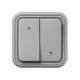 Выключатель, для жалюзи серый, ОП, винтовые клеммы серый, Бронто EKF