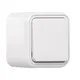 Выключатель, одноклавишный, проходной ОП, автоматические клеммы белый, Бронто EKF