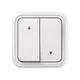 Выключатель, для жалюзи белый, ОП, винтовые клеммы белый, Бронто EKF