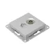 Механизм розетки TV+RJ45 (cat5), алюминий Эпика EKF