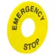Табличка для кнопок 22 мм "EMERGENCY STOP" EKF