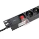 Блок розеток PDU TERACOM PRO 19" 1U 16А/250В 8 розеток Schuko с выключателем шнур питания длиной 2 метра сечение 3x1,5 мм2 вилка Schuko корпус пластик черный