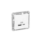 Механизм розетки USB-A+С, белый Эпика EKF