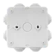Коробка уравнивания потенциалов КУП-030-031 с крышкой наружная (85х85х40) для прямого монтажа 8 мембр. вводов серая IP55 EKF