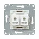 Механизм розетки RJ45 - 2шт, (cat5), кремовый Эпика EKF