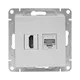 Механизм розетки HDMI+RJ45 (cat5), алюминий Эпика EKF