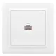 Минск Розетка RJ-45 1-местная СП белая EKF Basic