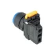 Кнопка выпирающая SB-35 с фиксацией 1NC синяя IP65 EKF