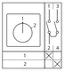 Переключатель кулачковый ПК-1-51 10А 1P «1-2» IP65 EKF