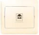 Розетка Phone 1-мест. беж. София EKF Simple