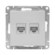 Механизм розетки RJ45 (cat5), алюминий Эпика EKF