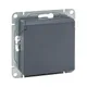 Механизм розетки, 16А, IP44, с заземлением, со шторками, c крышкой, графит Эпика EKF