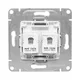 Механизм розетки RJ45 (cat5), алюминий Эпика EKF