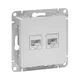 Механизм розетки RJ45 (cat5), алюминий Эпика EKF