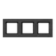 3 - местная рамка, IP44, чёрная, пластик Эпика EKF