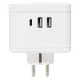Тройник "Куб" 2 гнезда 2USB 2,4А+Type C + Ночник