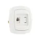 Париж Розетка RJ-45 1-местная 1A 120В белая EKF Simple