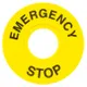Табличка для кнопок 22 мм "EMERGENCY STOP" EKF