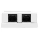 Розетка настенная TERACOM PRO Cat.6 неэкранированная 2 порта RJ-45 Dual IDC белая