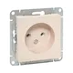 Механизм розетки, 16А, без заземления, без шторок, кремовый Эпика EKF