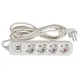 Удлинитель "Эксперт" 4 гнезда 2 метра 13А/3,0кВт с 2 USB 2,1А ПВС 3х1 EKF PROxima