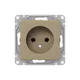 Механизм розетки, 16А, с заземлением, без шторок, шампань Эпика EKF